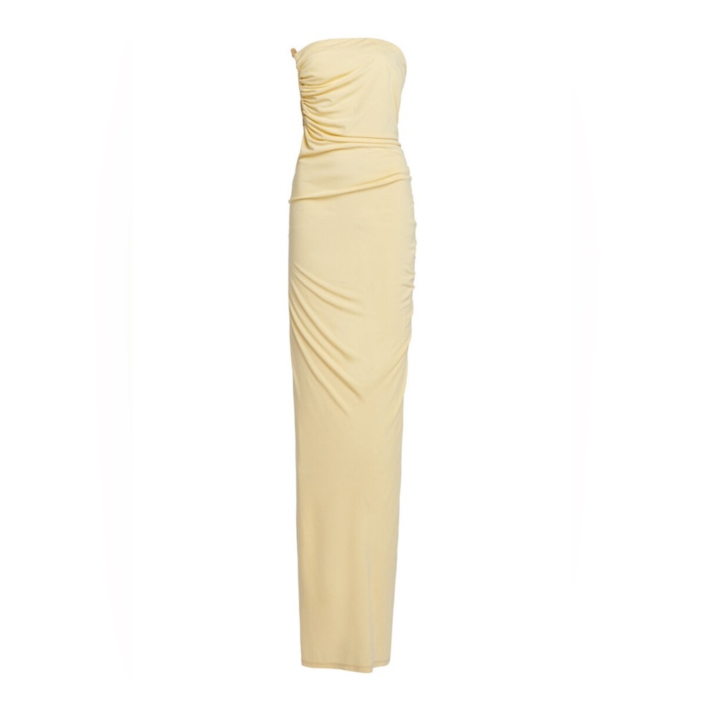 NWT Christopher Esber - Odessa strapless jersey maxi dress in Butter - Picture 4 of 10